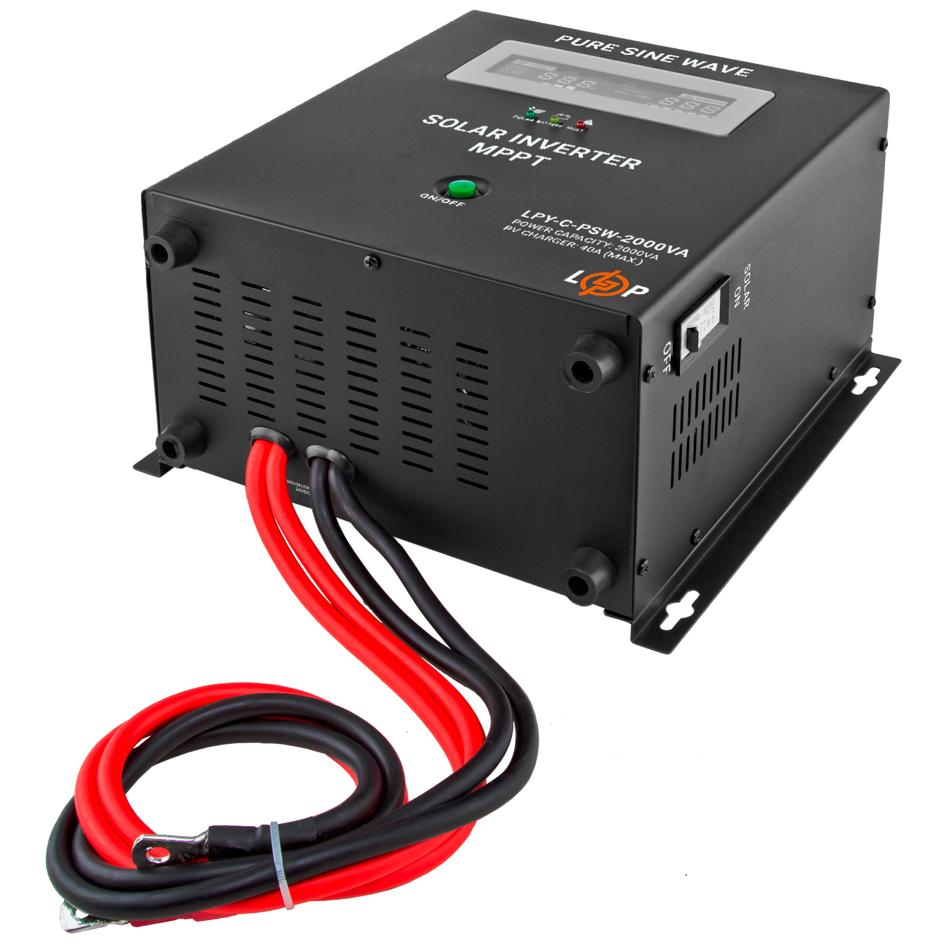 ДБЖ LogicPower LPY-C-PSW-2000VA гібридний з правильною синусоїдою 1400 W MPPT 24 V (4126) - фото 2
