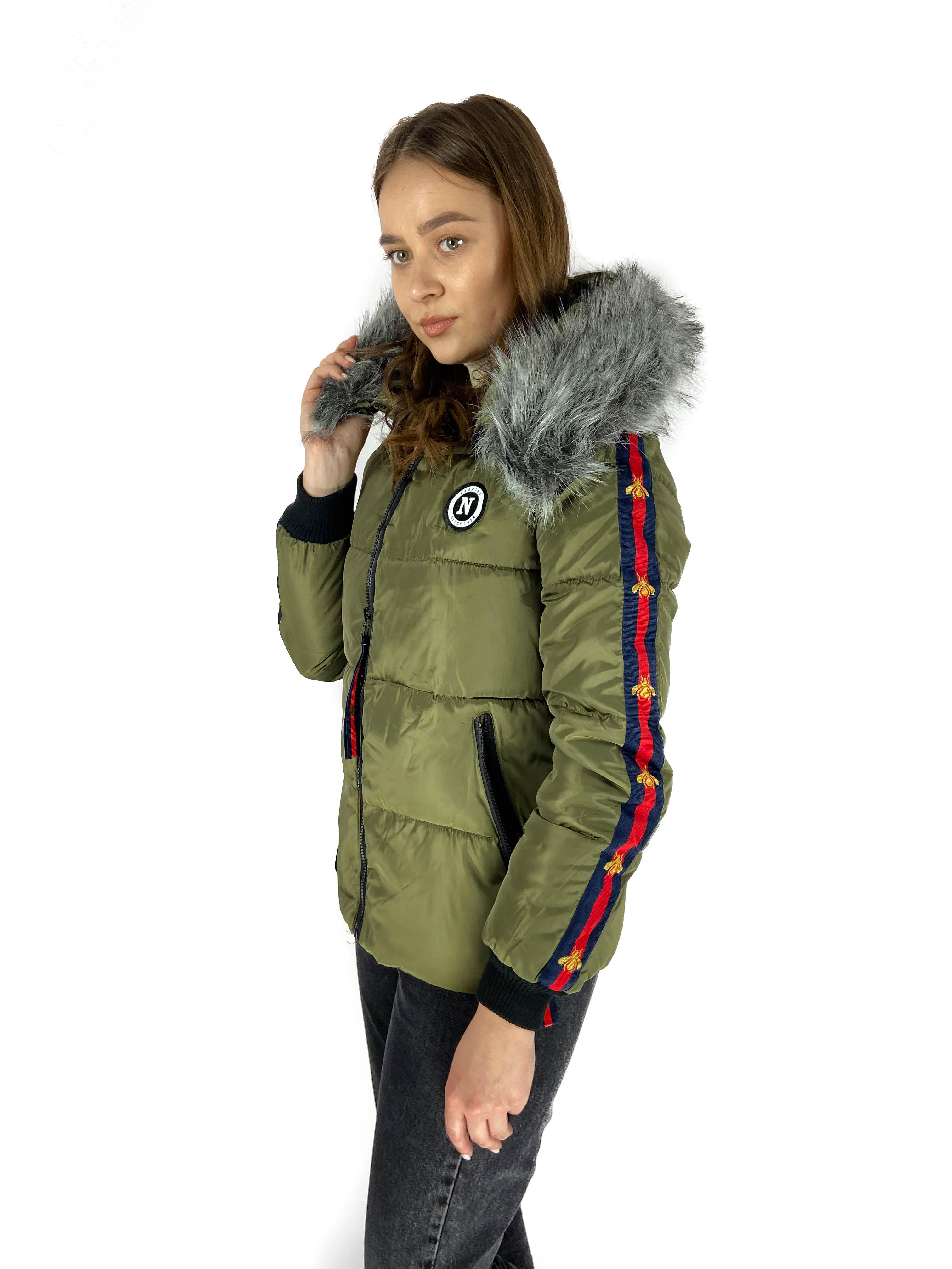 Куртка женская YZLR с капюшоном L Хаки (YZ340) - фото 4 Куртка женская YZLR с капюшоном L Хаки (YZ340) - фото 4