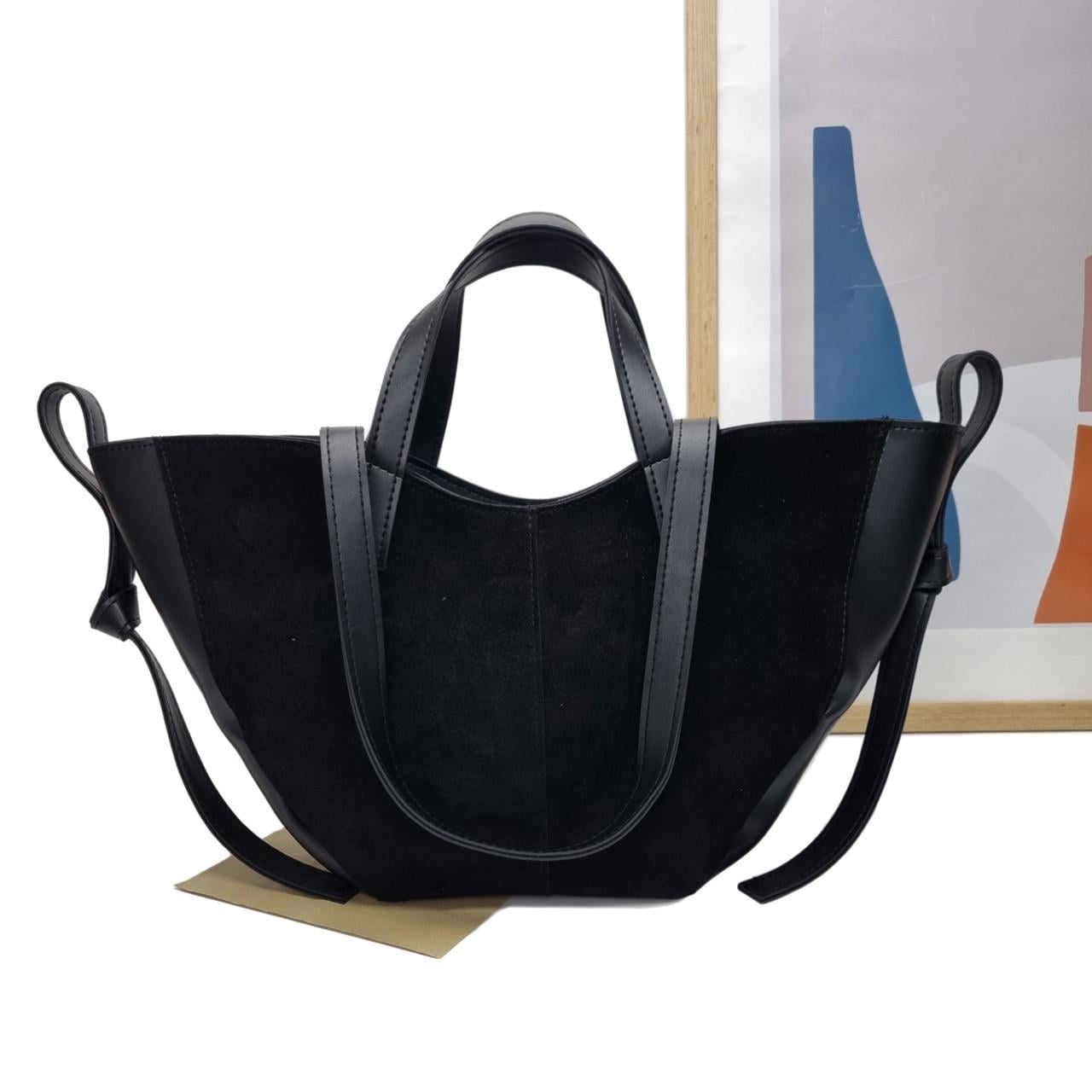 Сумка з ручками жіноча Luck Sherry's екошкіра Чорний (ZM249 black)