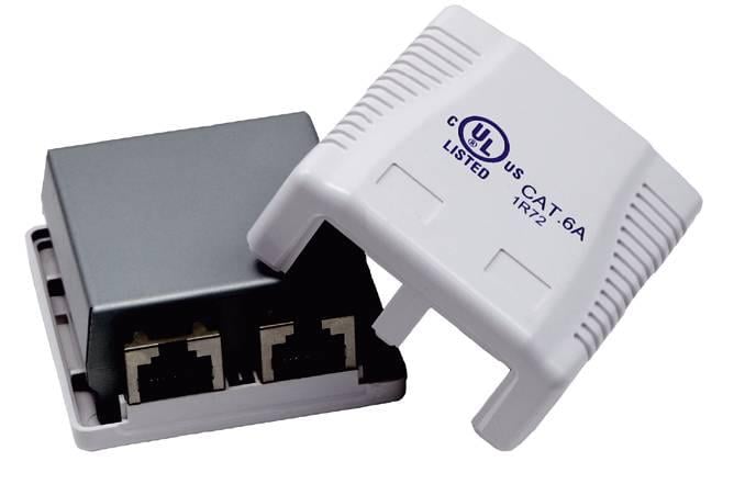 Розетка зовнішнього монтажу OK-net 6a FTP 2 порт (42668)