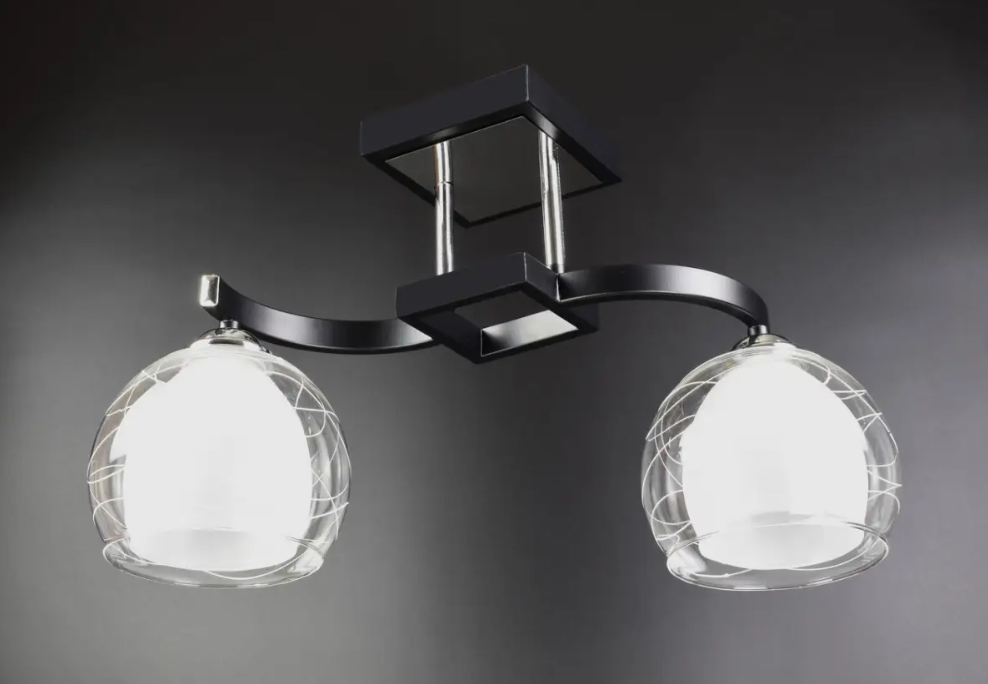 Люстра потолочная на 2 лампочки 51098/2 Черный (NA005143) Люстра потолочная на 2 лампочки 51098/2 Черный (NA005143)