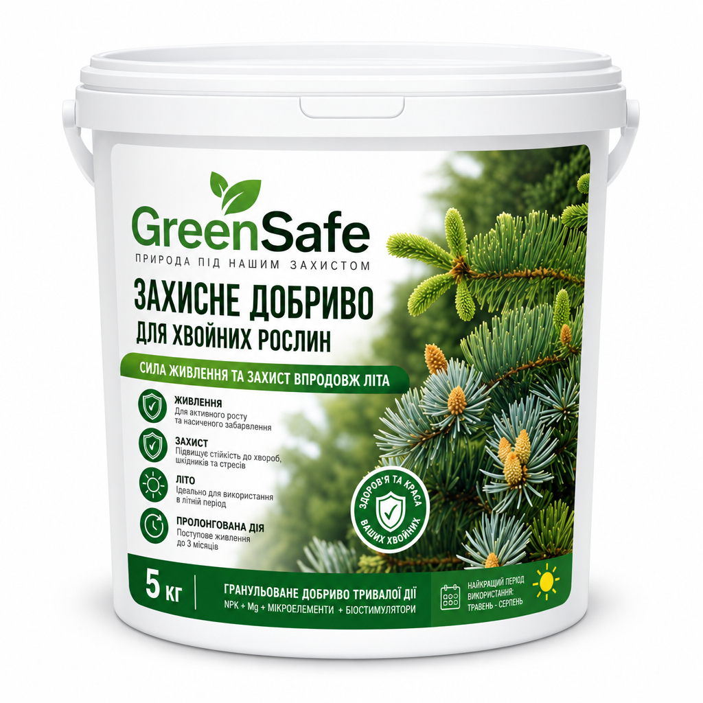 Удобрение для хвойных GrassNature GreenSafe Защитное NPK 6-5-18 & Mg/S водорастворимое 5 кг (38470648)