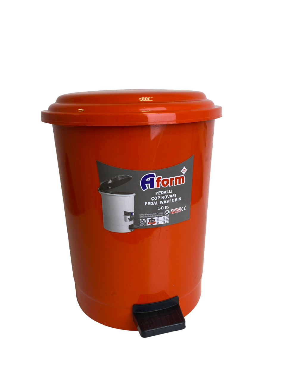 Ведро для мусора с педалью 12 л Красный (РК-12 104)