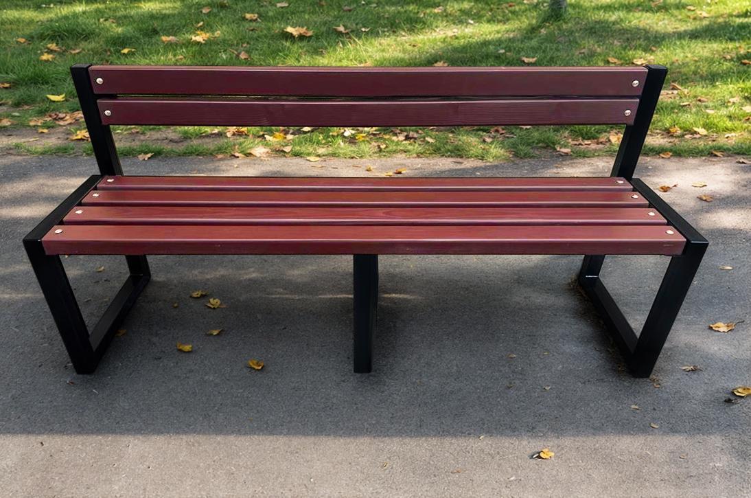 Скамейка садовая ТОБІ ШО Лофт Бенч со спинкой без подлокотников 2,2 м Махагоний (25589137) - фото 2 Скамейка садовая ТОБІ ШО Лофт Бенч со спинкой без подлокотников 2,2 м Махагоний (25589137) - фото 2