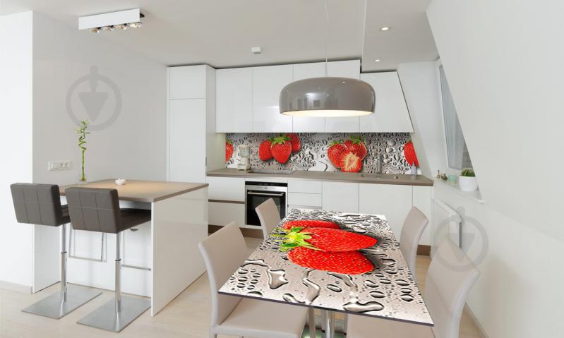 Наклейка виниловая на стол Zatarga «Мокрая клубника» 600х1200 мм Z180848st Наклейка виниловая на стол Zatarga «Мокрая клубника» 600х1200 мм Z180848st