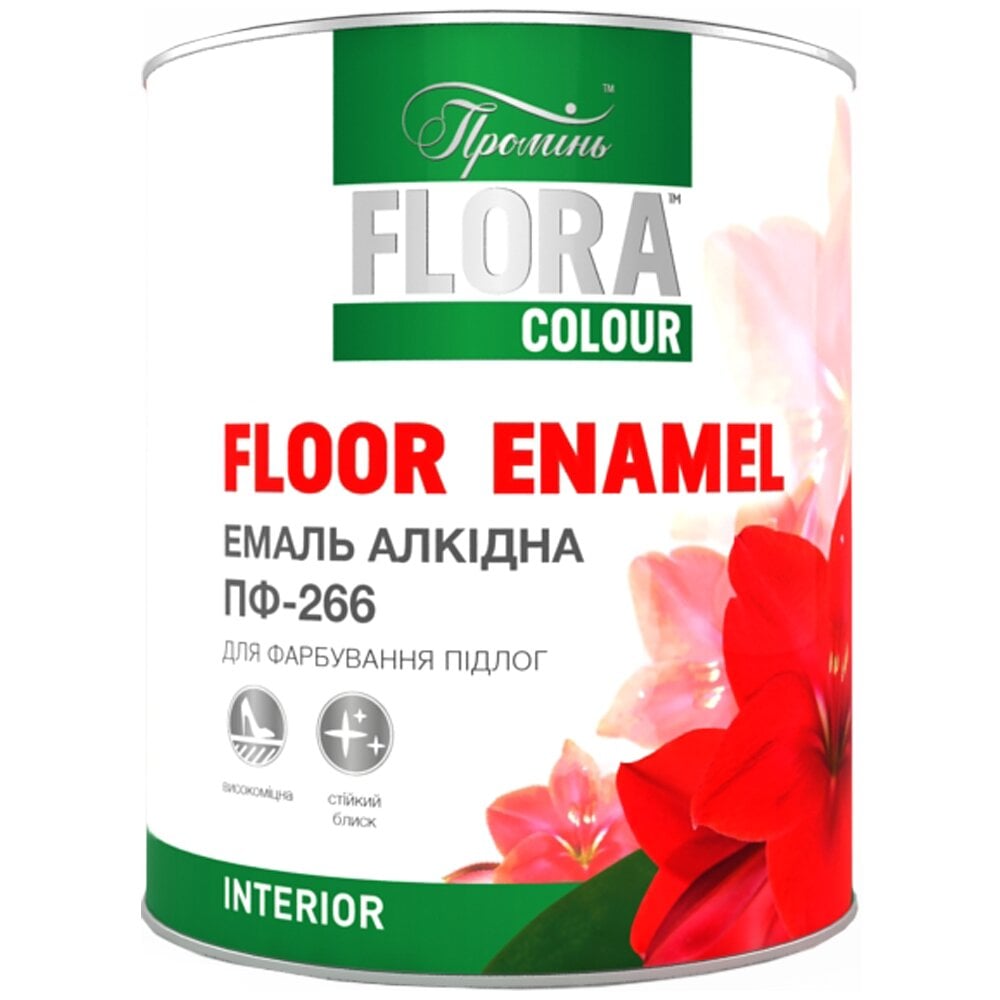 Емаль Flora Colour ПФ-266 для підлоги 2,8 кг Червоно-коричневий (3548)