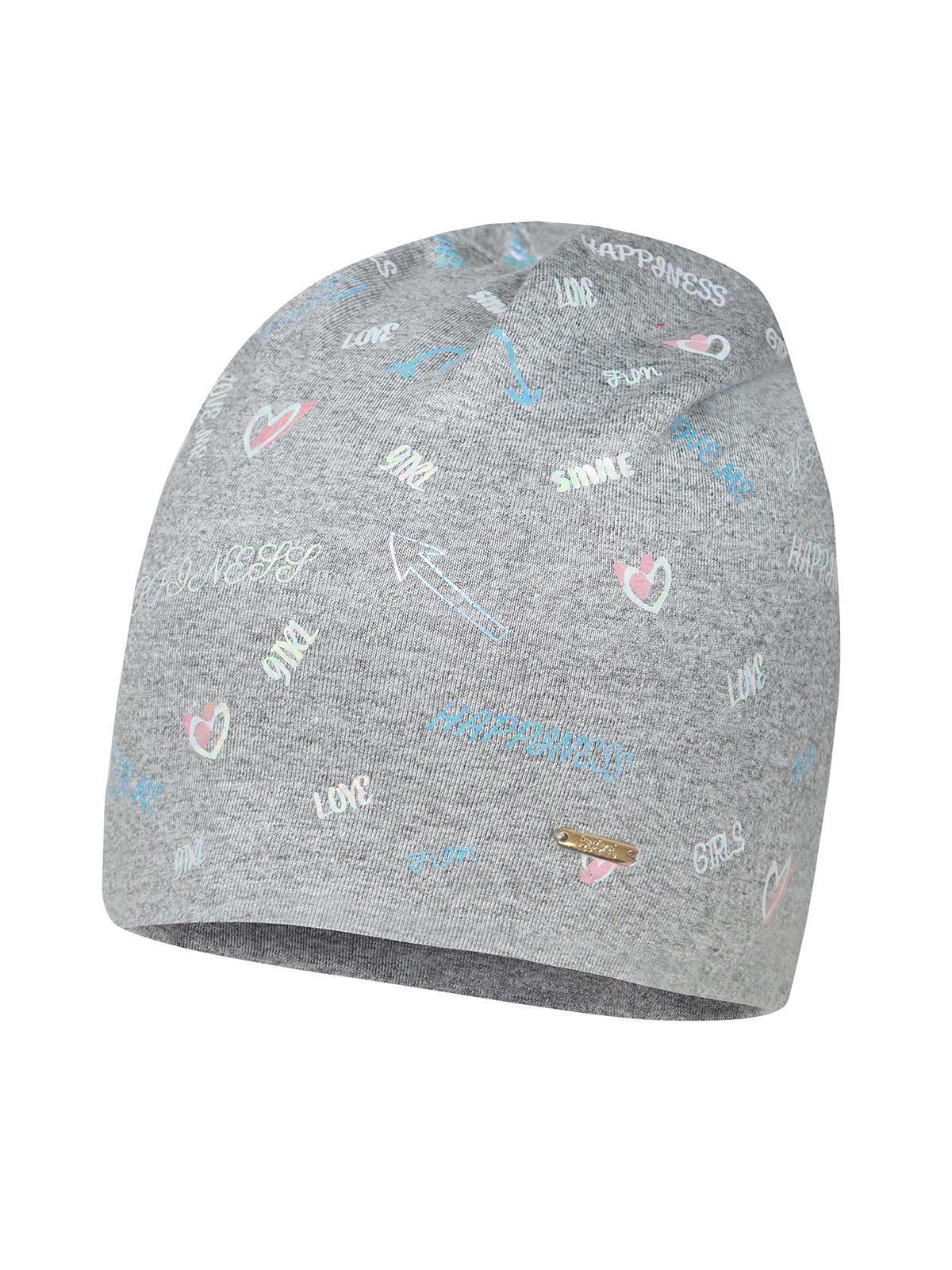 Шапка демісезонна Broel р. 47 Сірий/Блакитний SYNTHIA