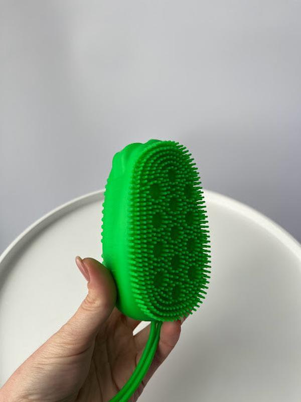 Мочалка массажная силиконовая Bath Brush WN-12 двухсторонняя с Зеленый (146М) - фото 5