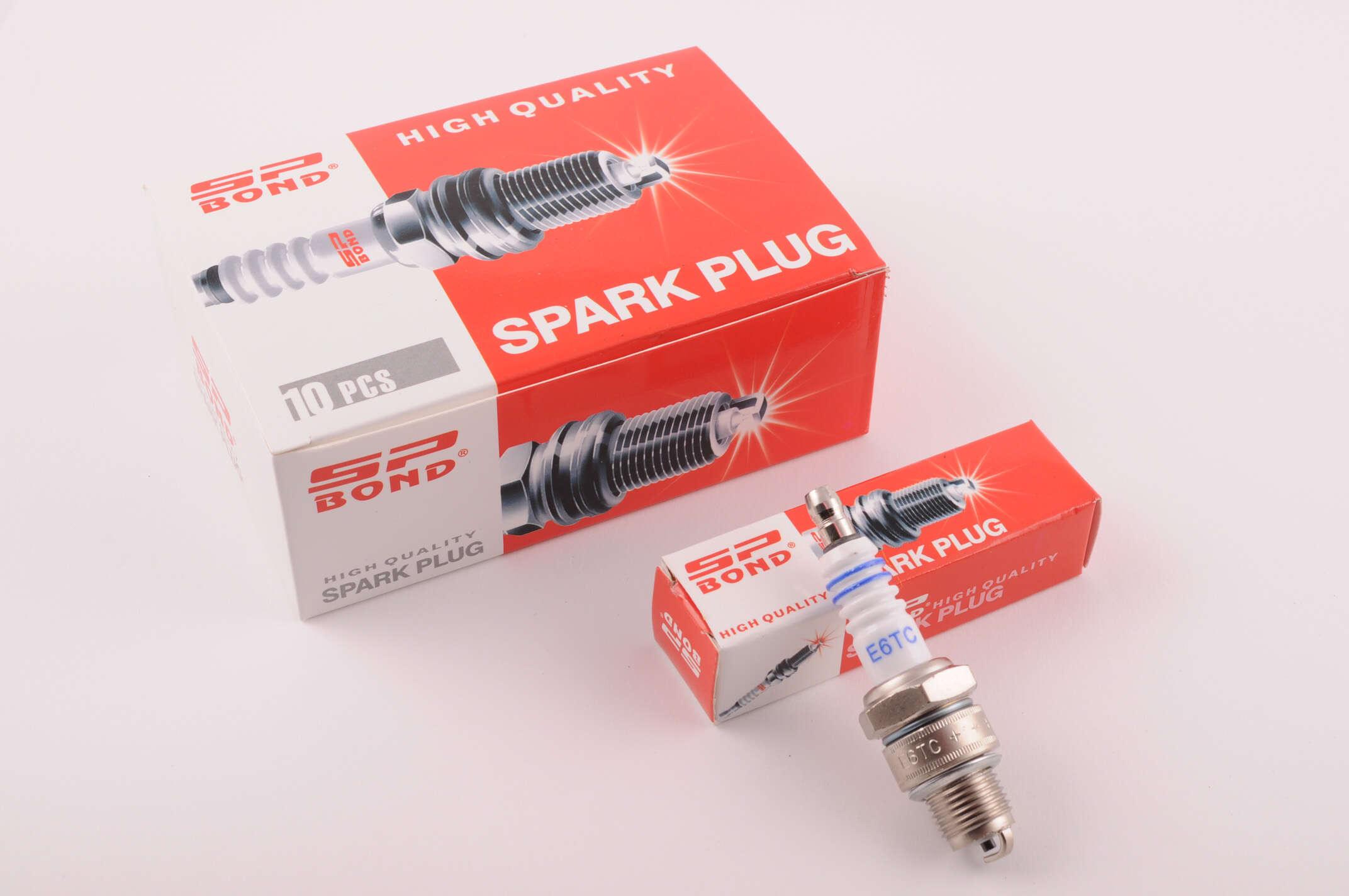Свеча E6TC M14x1,25 12,7 мм 2T скутеры 50-125сс BOND (S-888)