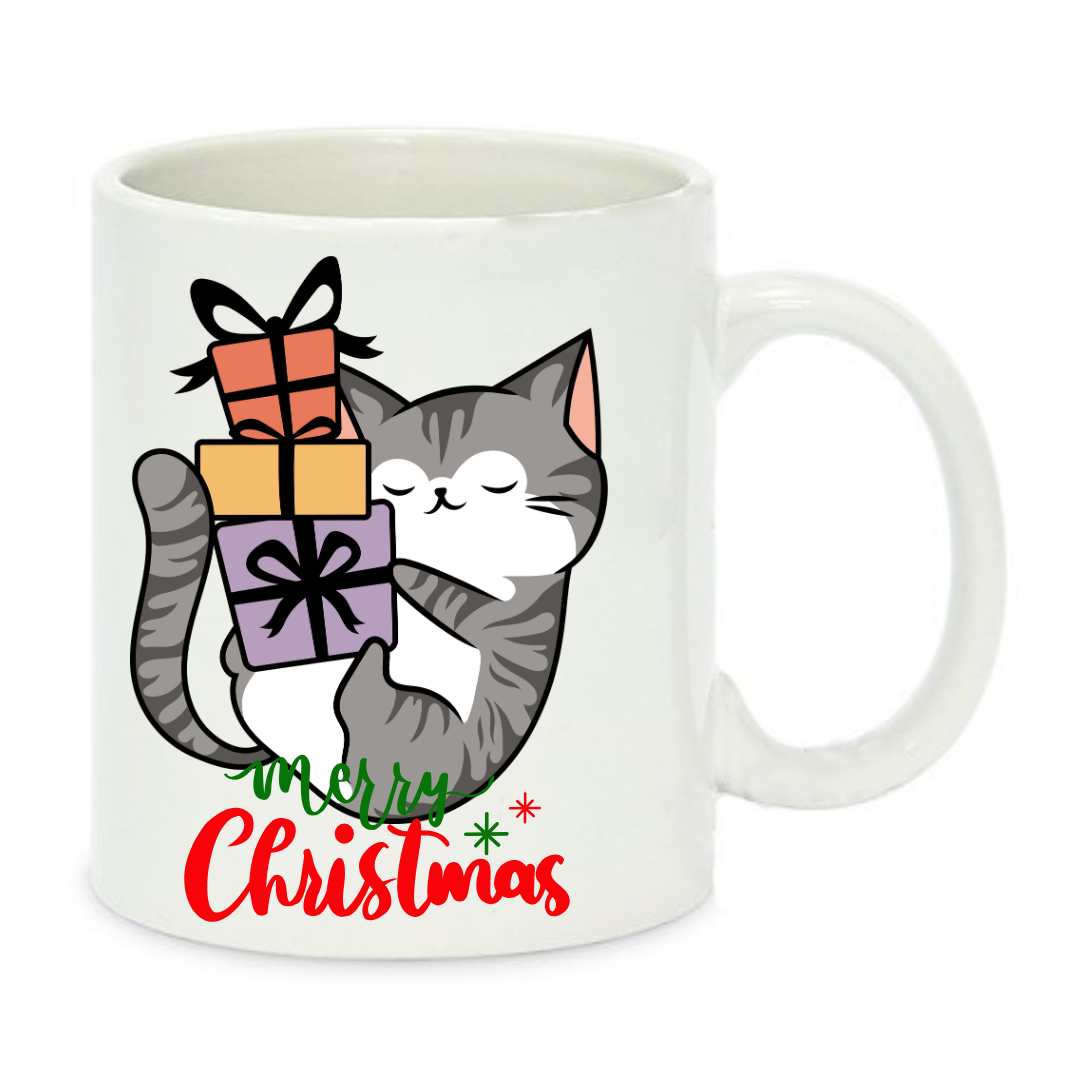 Чашка с принтом Кот 330 мл Белый (001238)