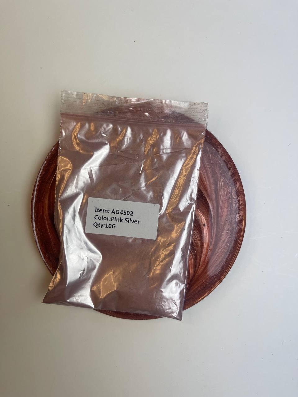 Перламутрові пігменти для епоксидної смоли 1 шт. 10 г Pink Silver - фото 2 Перламутрові пігменти для епоксидної смоли 1 шт. 10 г Pink Silver - фото 2