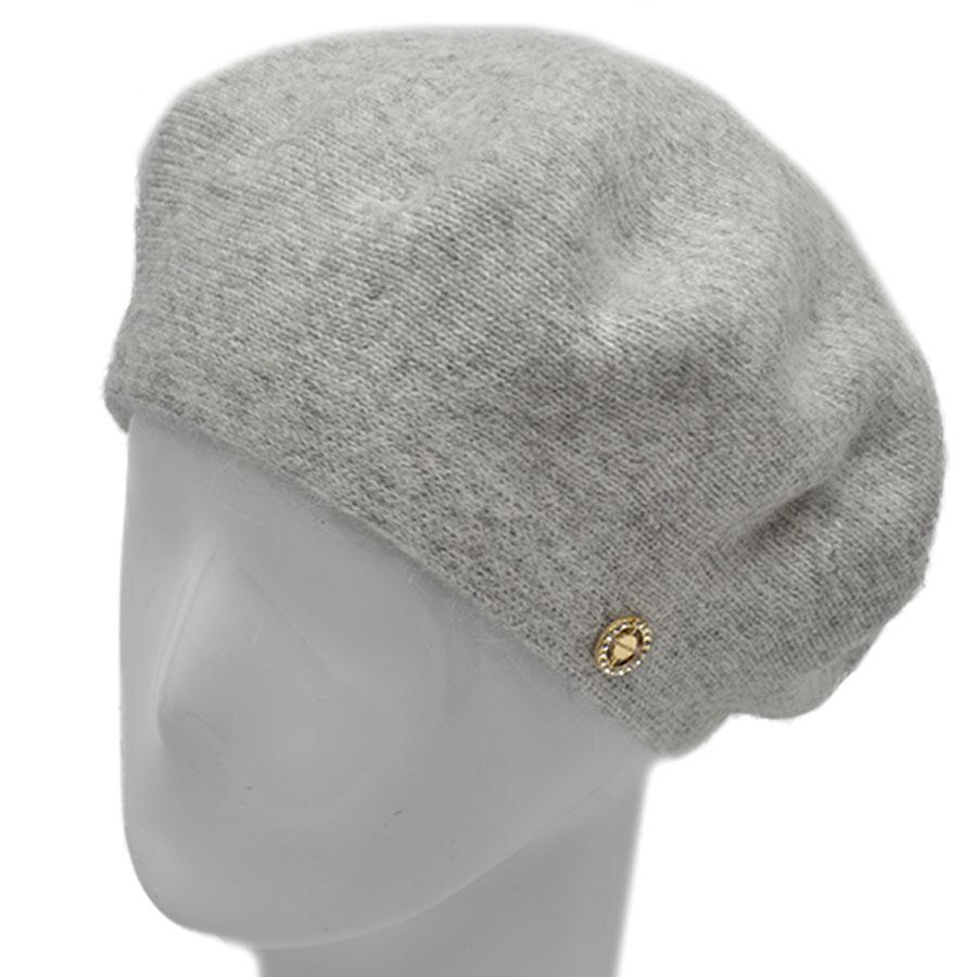 Берет женский ангоровый Novita Николь one size Светло-серый