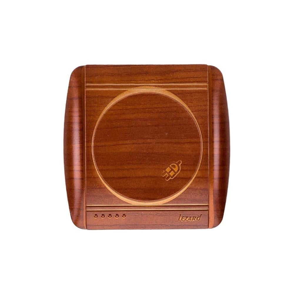 Розетка Demed 711-0500-123 1-на с/с с крышкой Античный Махагон (00000039483)