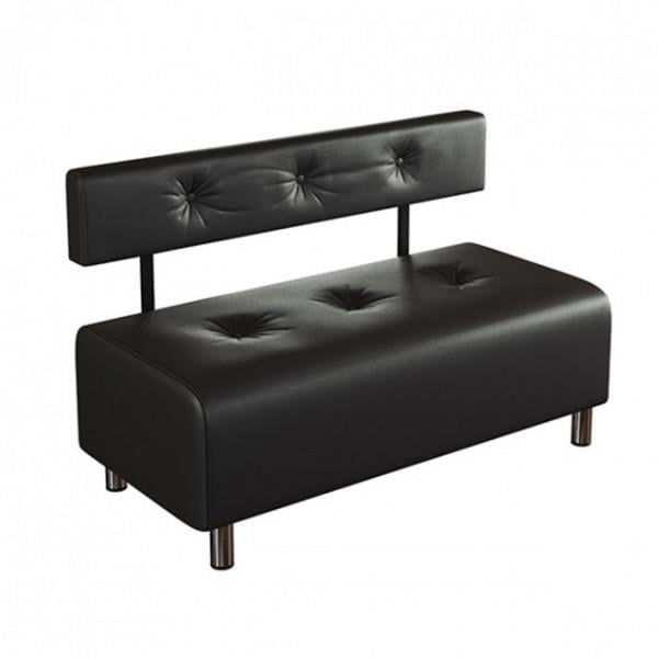 Диван офисный для зоны ожидания Бекки 120х50х79 см Черный