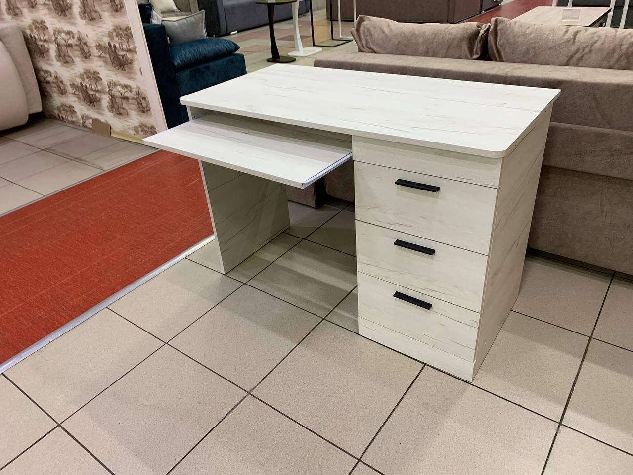 Компьютерный стол Everest Соната тумба правая с ящиками и полочкой для клавиатуры 1100х550х755 мм Дуб крафт белый (11287) - фото 6 Компьютерный стол Everest Соната тумба правая с ящиками и полочкой для клавиатуры 1100х550х755 мм Дуб крафт белый (11287) - фото 6