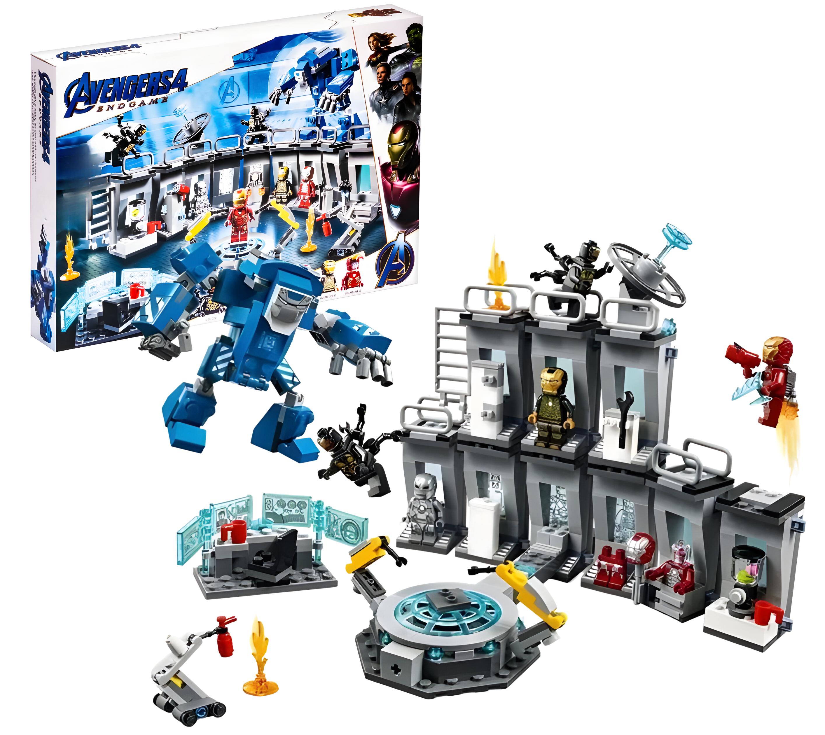 Конструктор детский Мстители Лаборатория железного человека 608 дет. (99916)