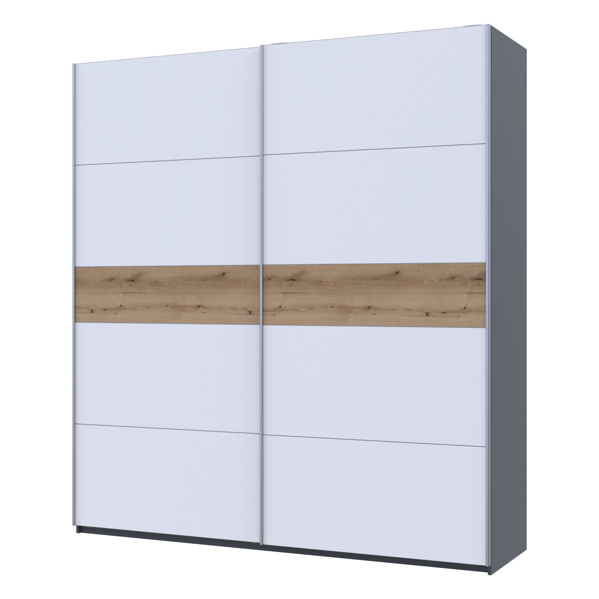 Шкаф-купе Doros G-Caiser 2 ДСП /5 частей 220х60х240 см Антрацит/Белый/Дуб Эвок (42005418) Шкаф-купе Doros G-Caiser 2 ДСП /5 частей 220х60х240 см Антрацит/Белый/Дуб Эвок (42005418)