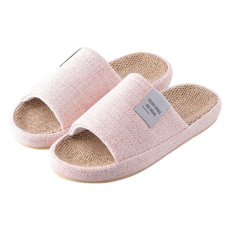 Домашні тапочки жіночі TZLDN з відкритим носком р. 35/36 24,5 см Рожевий (4634769RE)