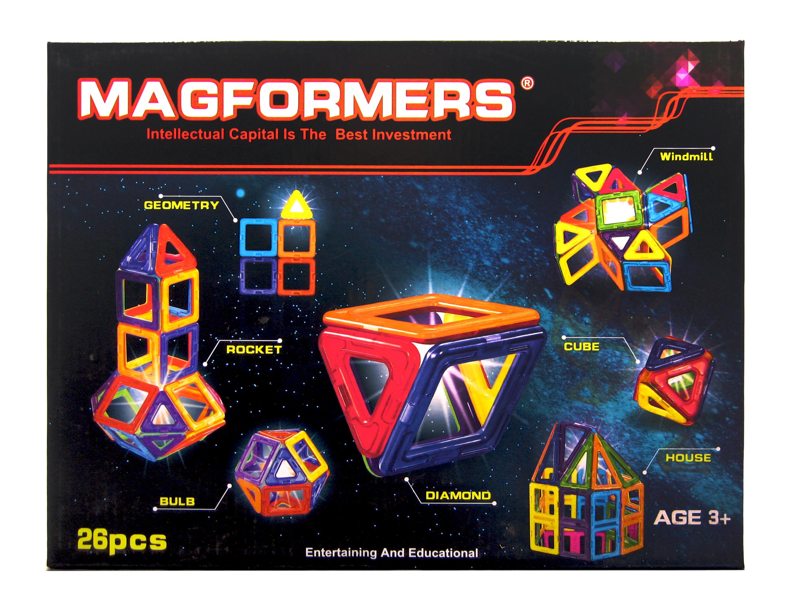 Конструктор магнитный 005A Magformers 18 деталей в коробке (005A)