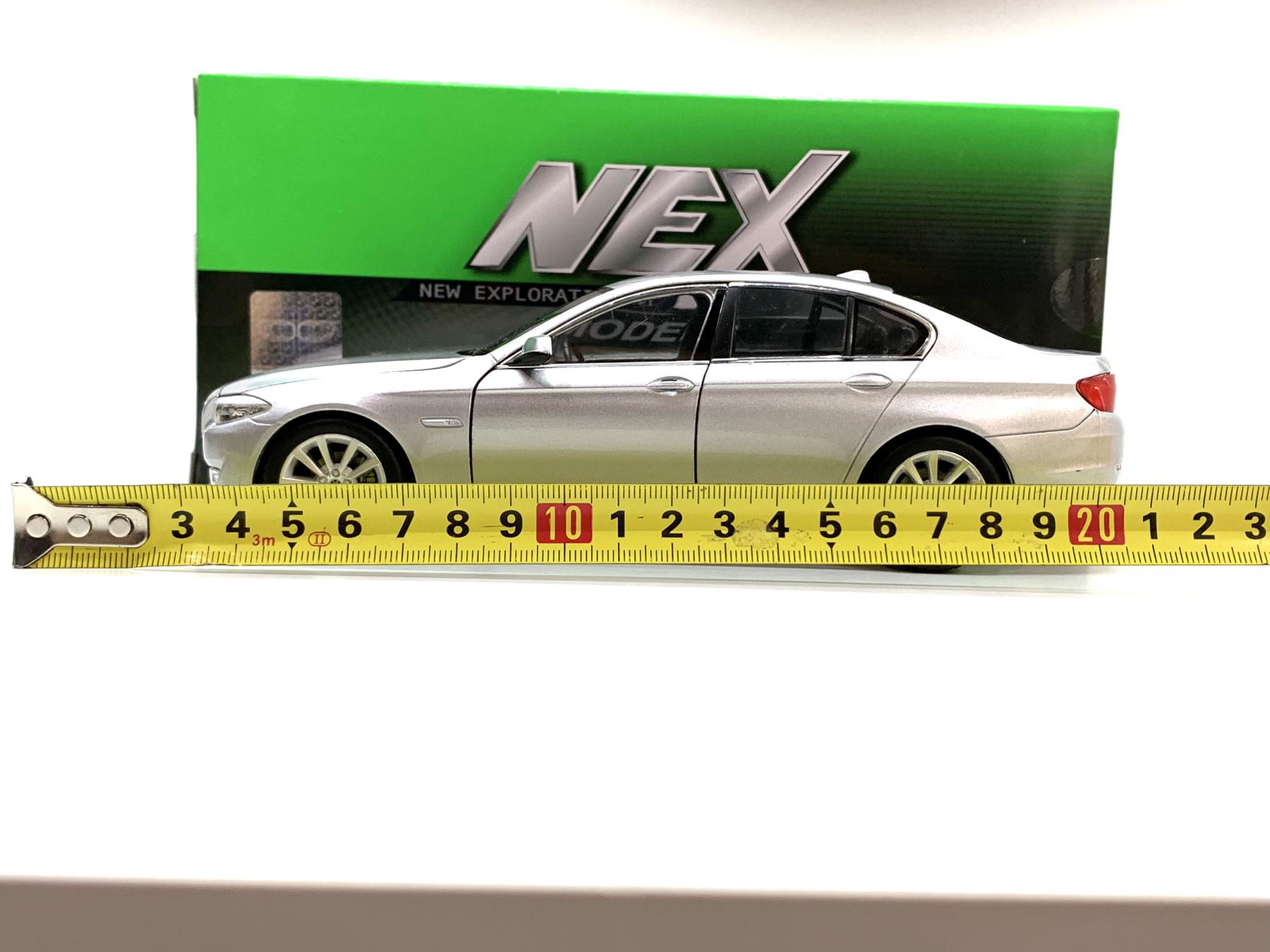 Машина Welly Nex BMW 5 series инерционная открываются двери и капот 18 см Вид 2 Серый (24026W) - фото 8