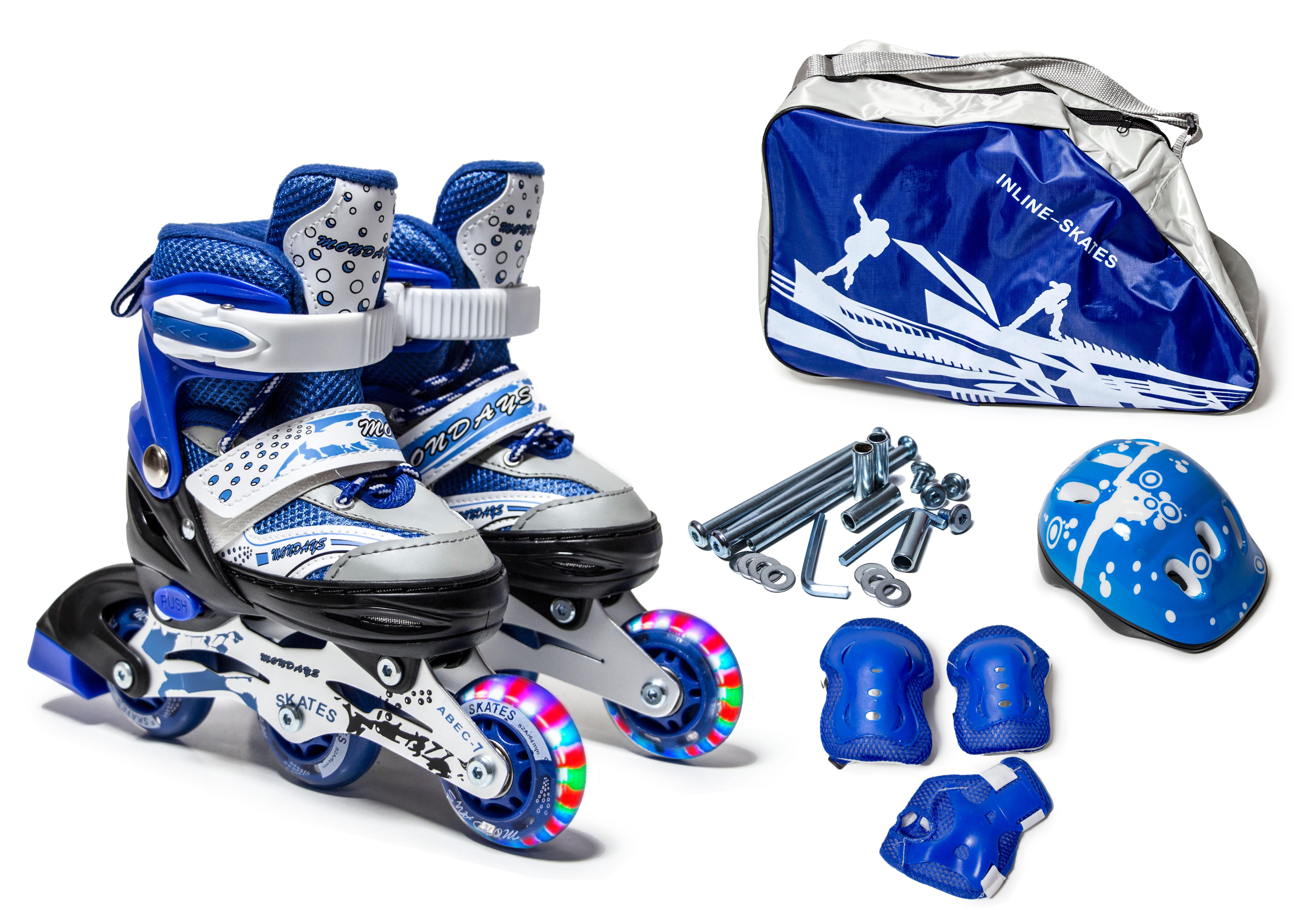 Ролики розсувні Happy із захистом і шоломом р. 27-30 Синій