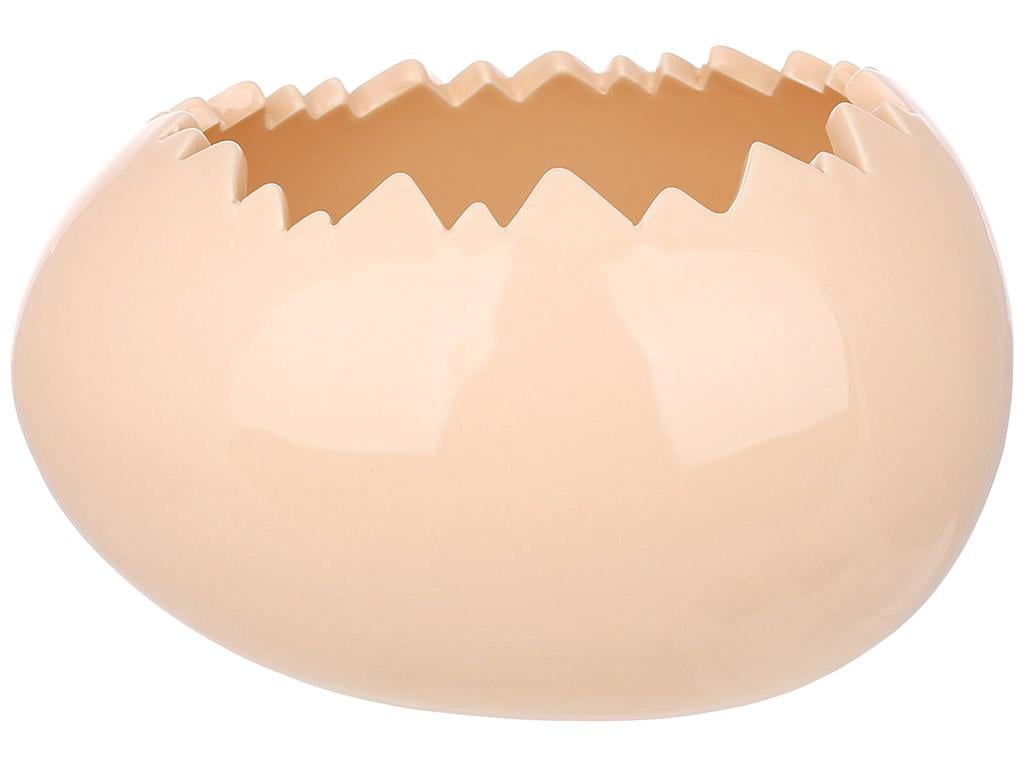 Кашпо фарфоровое в форме яйца 17x13x10 см Персиковый (BDI-495-534.)