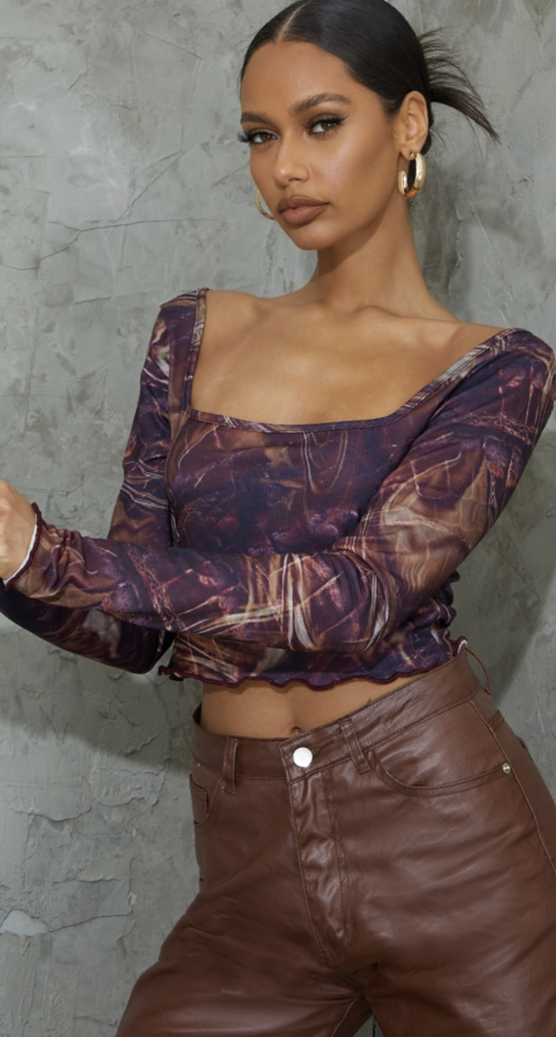 Топ женский Pretty Little Thing 305 с принтом S Коричневый (305)