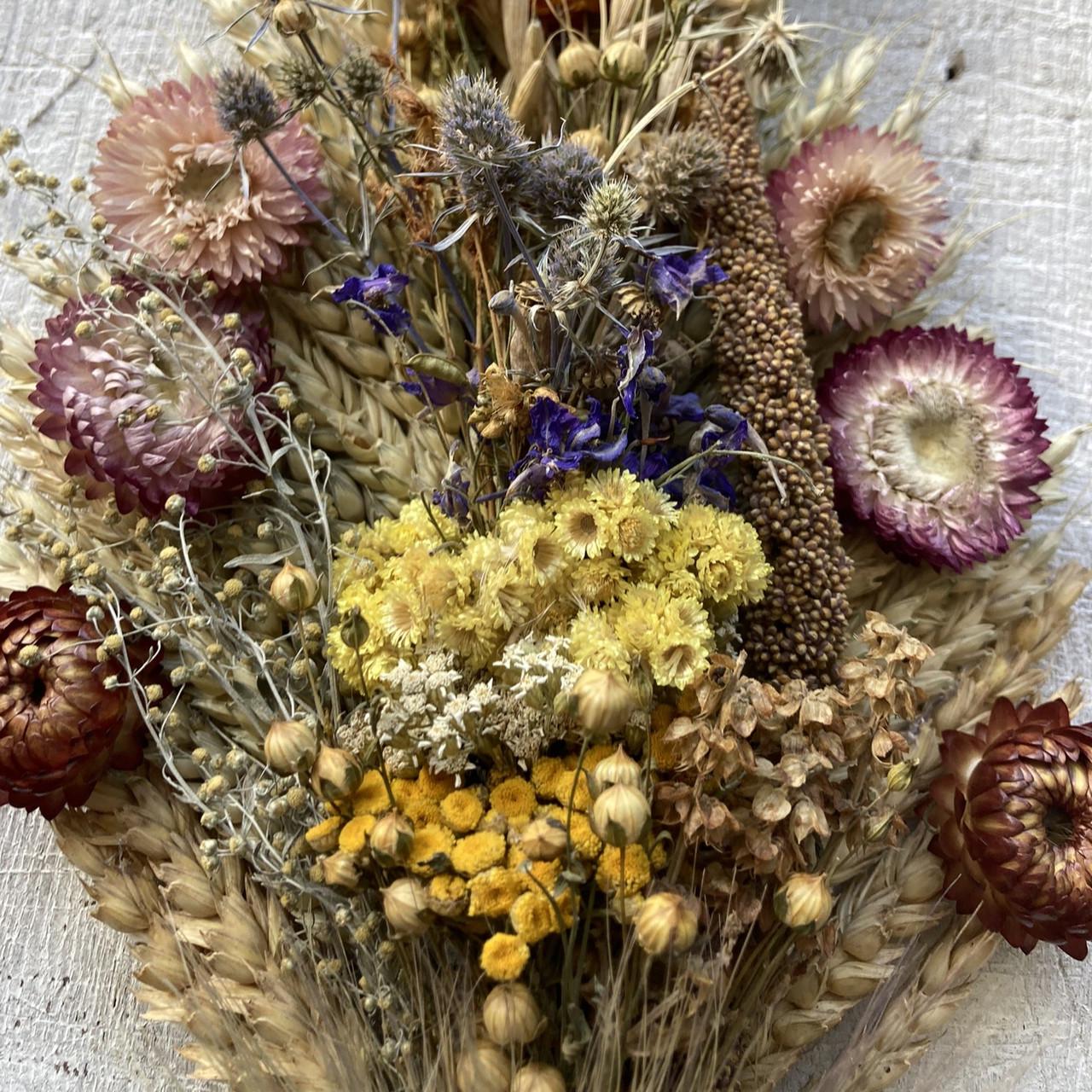 Оберег из сухоцветов полевых цветов и злаков 40 см (1696151439) - фото 4 Оберег из сухоцветов полевых цветов и злаков 40 см (1696151439) - фото 4