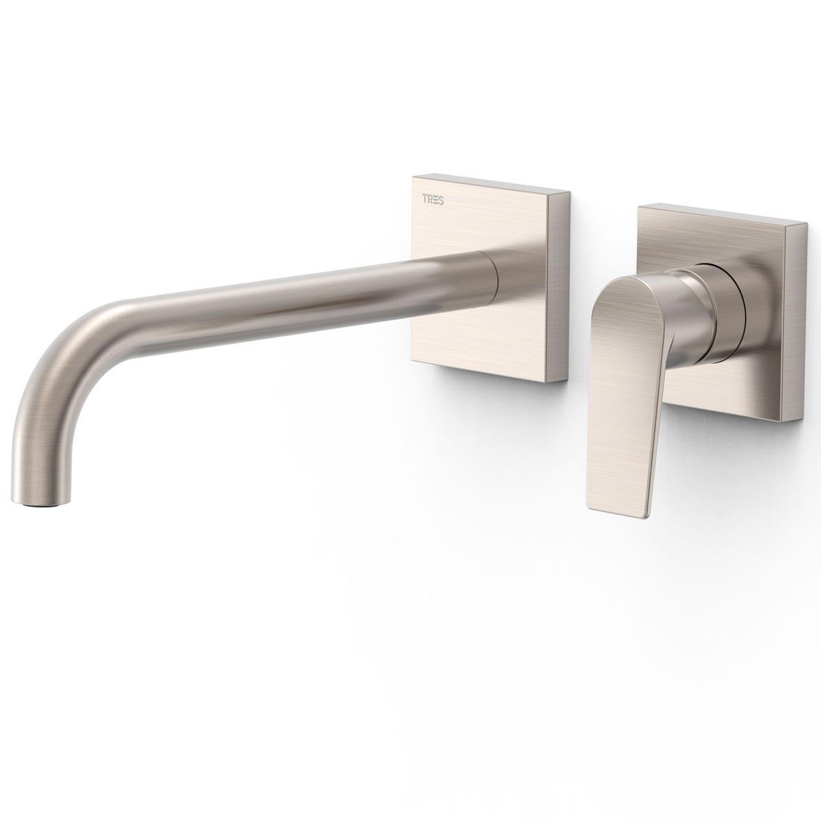 Смеситель для умывальника Tres PROJECT 21130002AC настенный однорычажный Сатин (162844)
