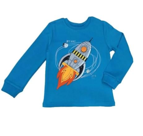 Футболка з довгим рукавом для хлопчика Bembi ФБ 562 116 см Бірюзовий