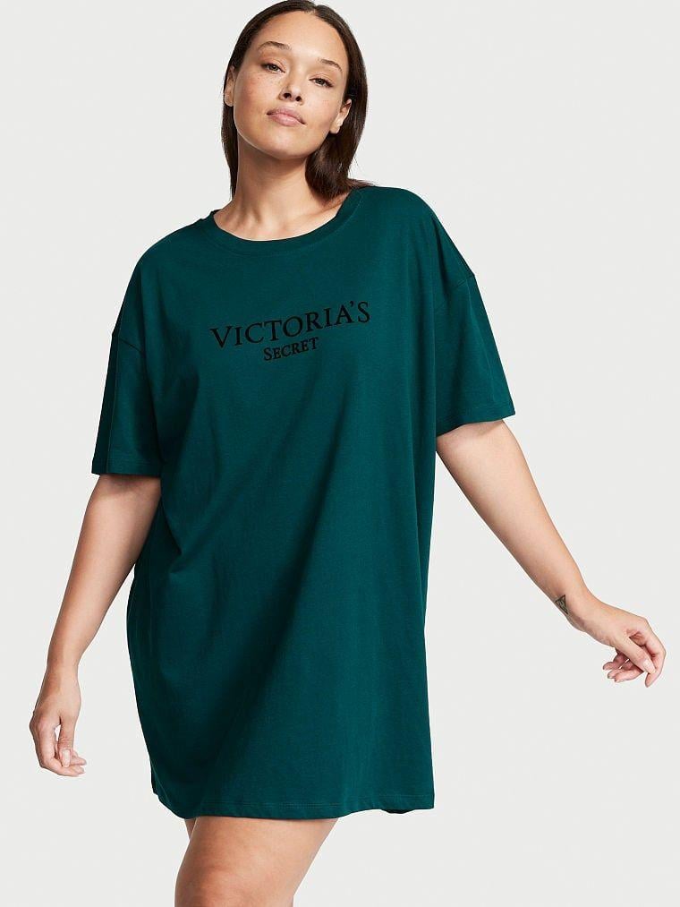 Ночная рубашка Victoria's Secret Cotton Sleepshirt XS/S Зеленый (15397137)