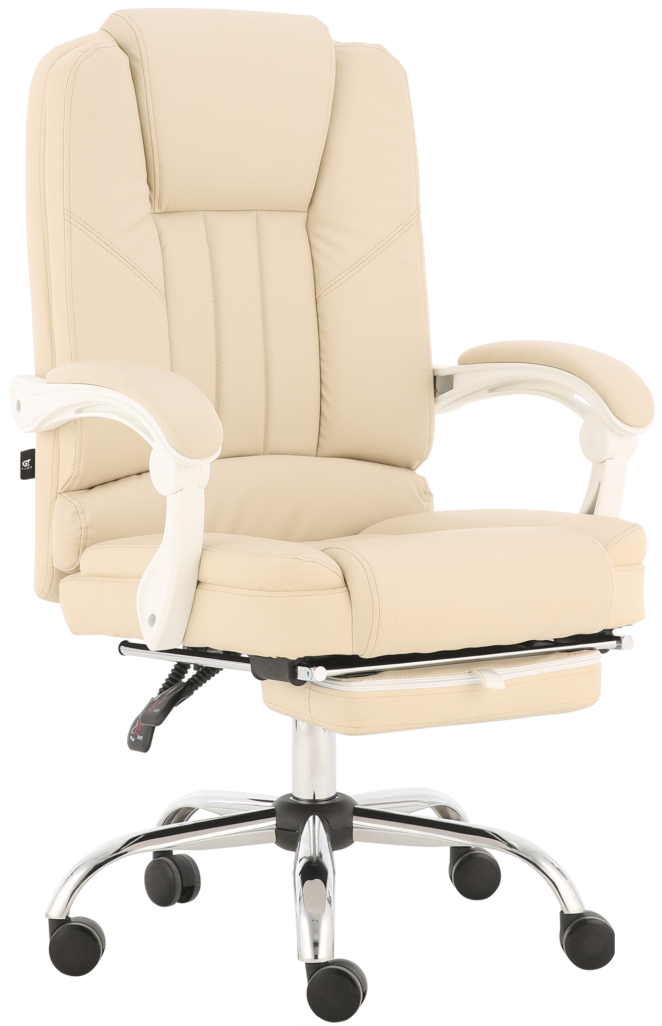 Кресло офисное GT Racer X-2976 Footrest Cream