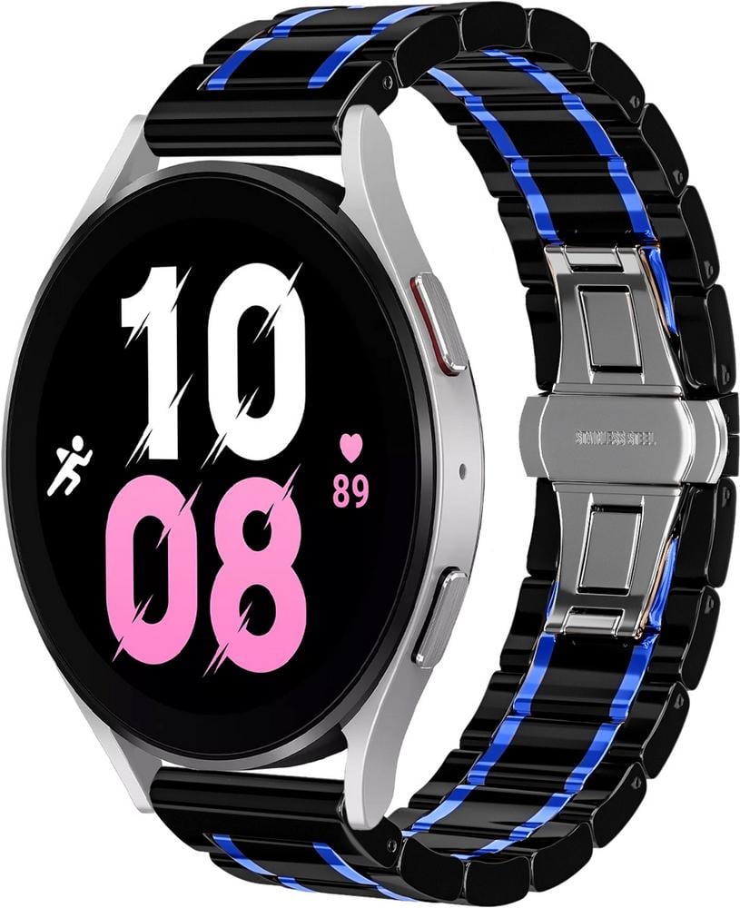 Ремінець керамічний Ceramo для Galaxy Watch 5 44 мм Black/Blue (29196-43)