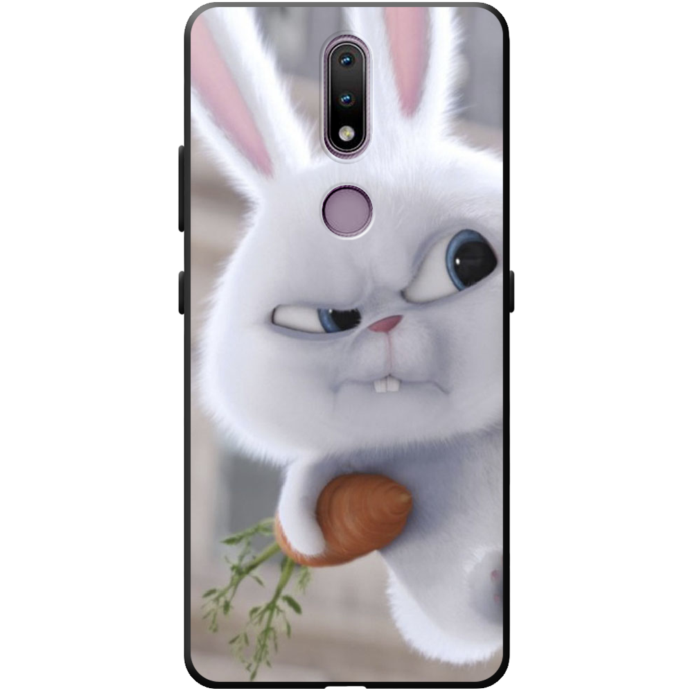 Чохол Boxface Nokia 2.4 Rabbit Snowball Чорний силікон (41297-up1116-43220)