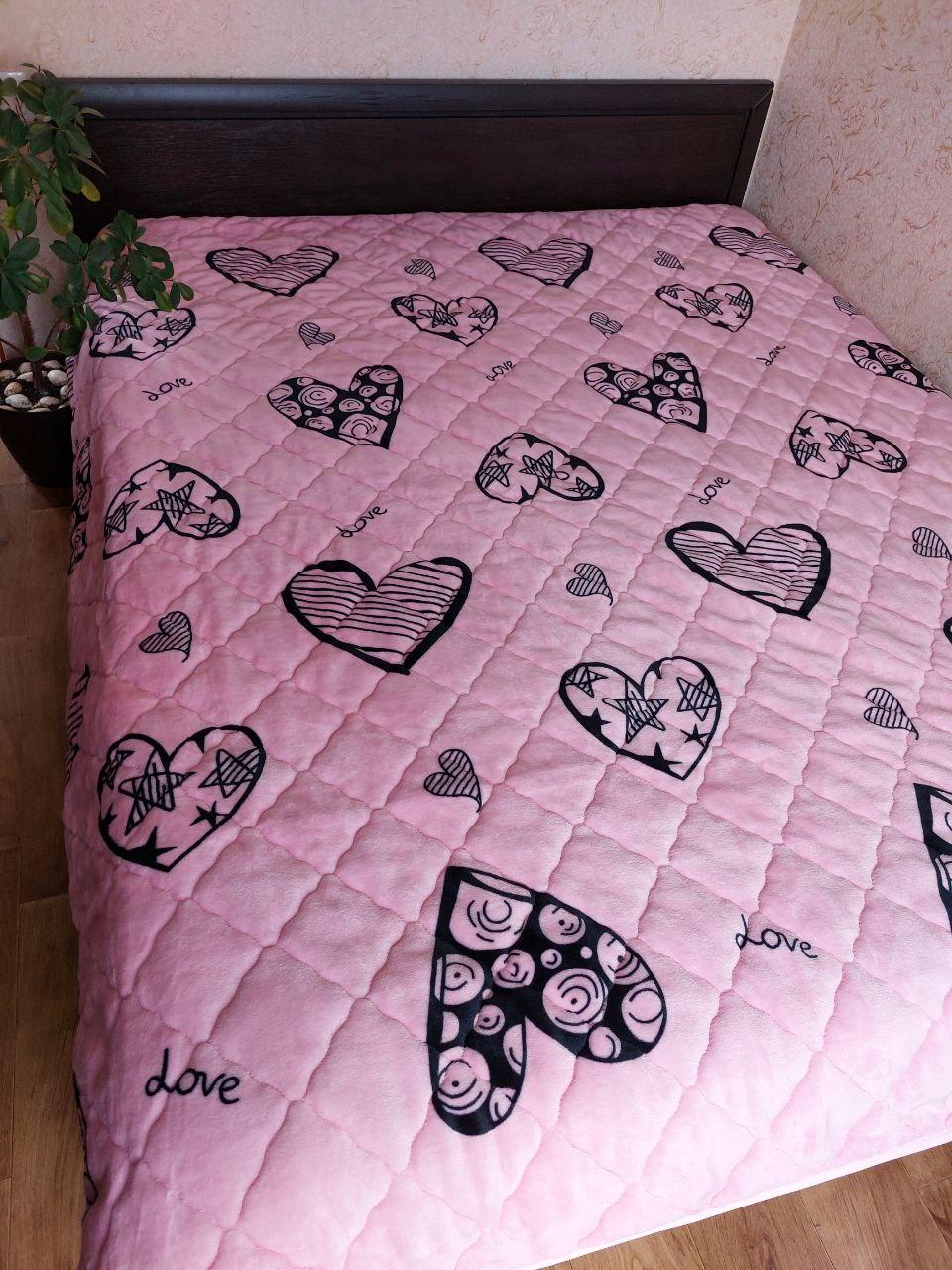 Покрывало евро Сердечки (32380)
