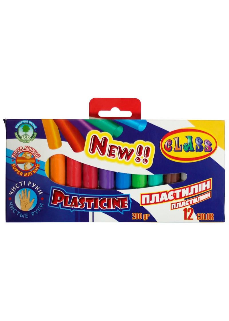 Пластилин CLASS ECO восковой Чистые руки 12 цветов 200 г (7627C)