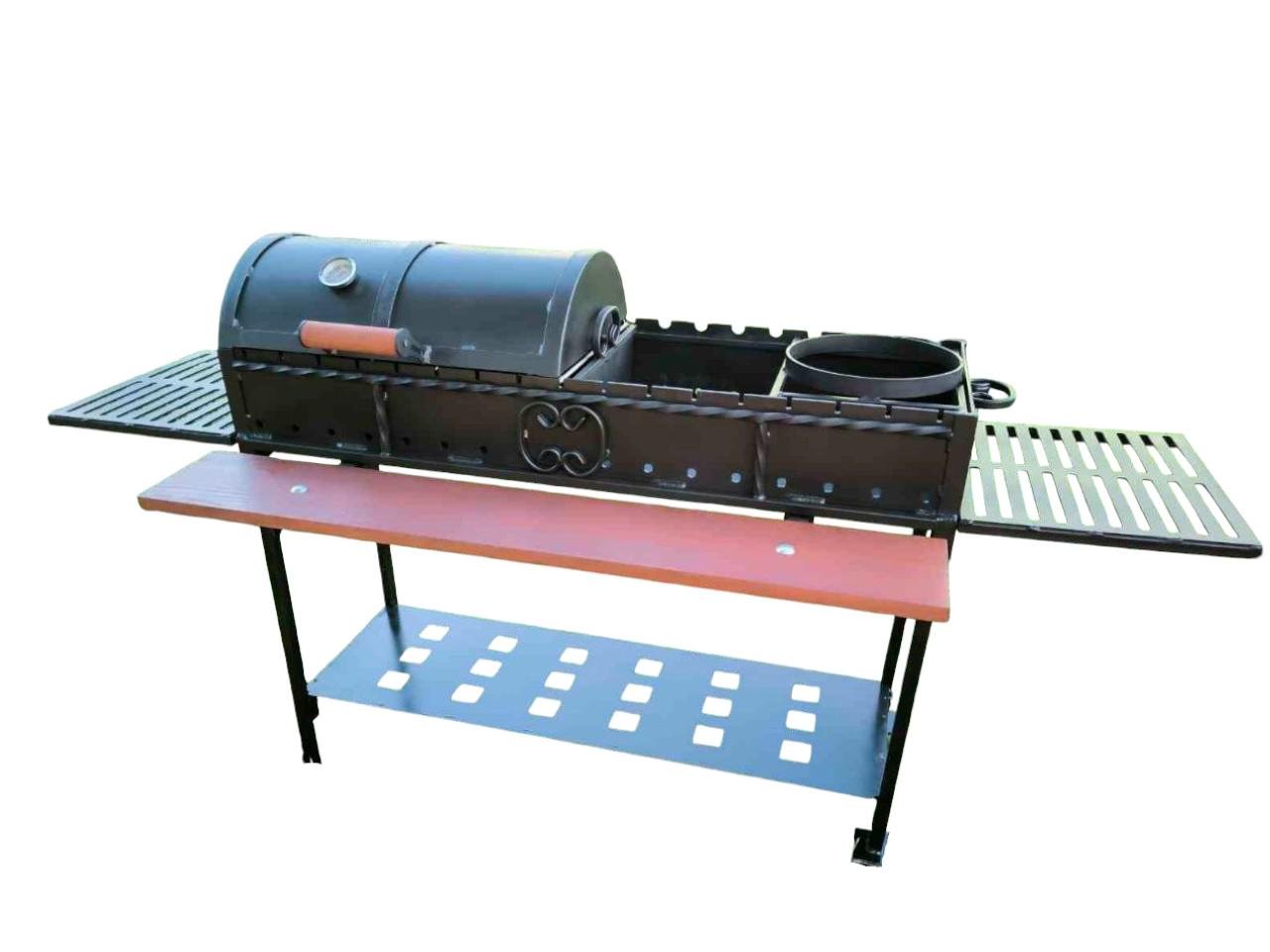 Гриль-мангал на півкришки з решіткою з нержавіючої сталі та підставкою під казан сталь 4 мм (2559116823) - фото 3 Гриль-мангал на півкришки з решіткою з нержавіючої сталі та підставкою під казан сталь 4 мм (2559116823) - фото 3