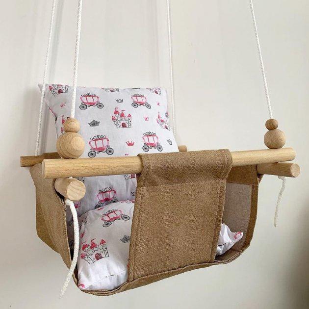 Дитяча гойдалка Infancy Карети Карамельний (9891526) - фото 2