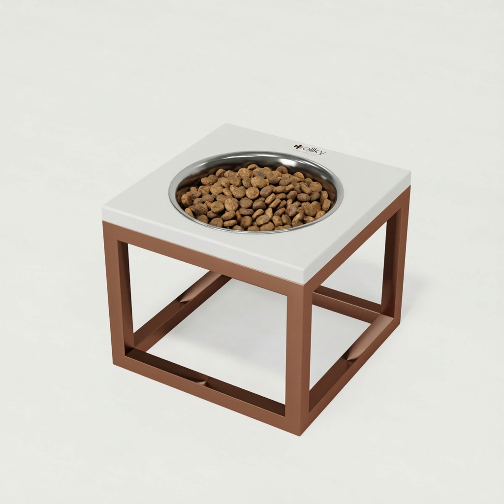 Миска на підставці для великих собак Hollky Base Solo XL 1,8 л (XL-262620-GLWH) - фото 1 Миска на підставці для великих собак Hollky Base Solo XL 1,8 л (XL-262620-GLWH) - фото 1
