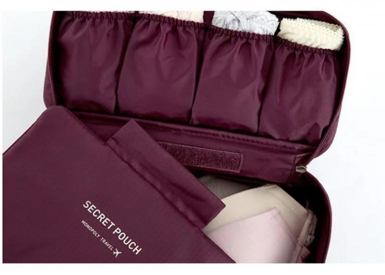 Органайзер для белья дорожный Monopoly 26x13 см Burgundy (127938) - фото 3 Органайзер для белья дорожный Monopoly 26x13 см Burgundy (127938) - фото 3