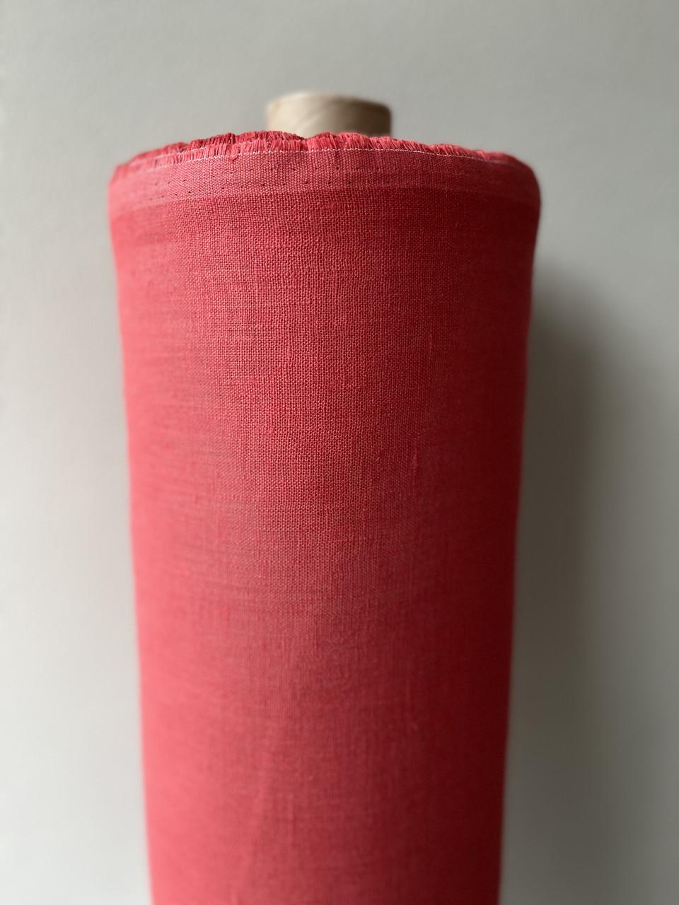 Тканина скатерна LINEN PLUS 100% льон 143 см 1584 Кораловий - фото 1 Тканина скатерна LINEN PLUS 100% льон 143 см 1584 Кораловий - фото 1