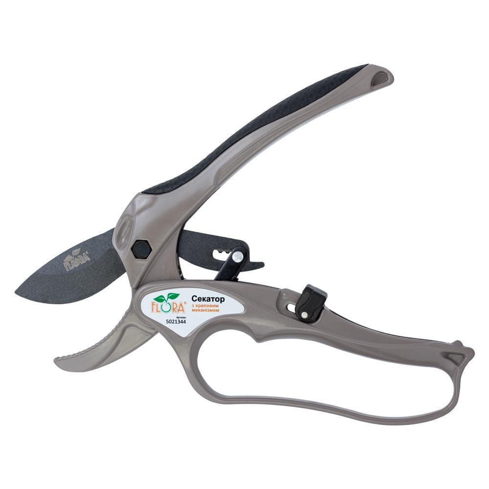 Секатор с храповым механизмом Flora нержавеющая сталь 205 мм (5021344) - фото 4 Секатор с храповым механизмом Flora нержавеющая сталь 205 мм (5021344) - фото 4