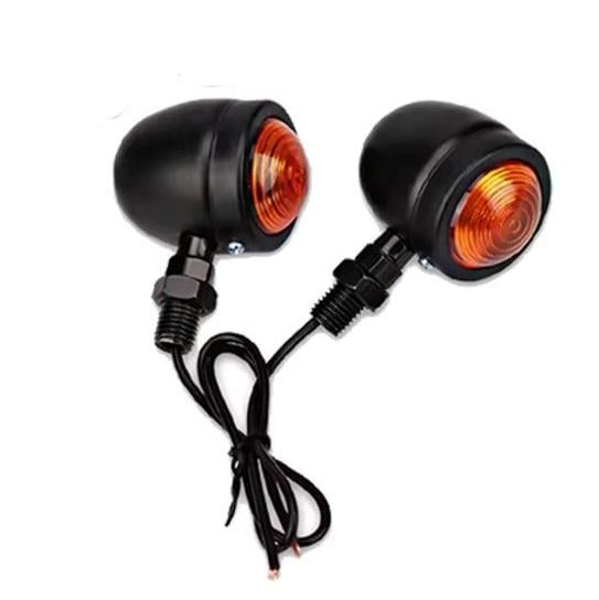 Мотоповороты указатели поворотов металл 1 пара Черный (4021)