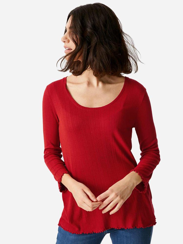 Футболка C&A 77534/2117567x20 рукав 3/4 жіноча L Червоний (185796)