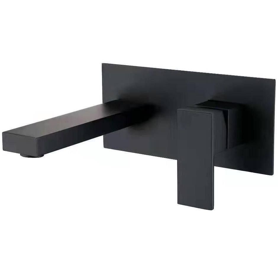 Смеситель для умывальника Wezer PRO10-02-Black настенный однорычажный Черный (157863)