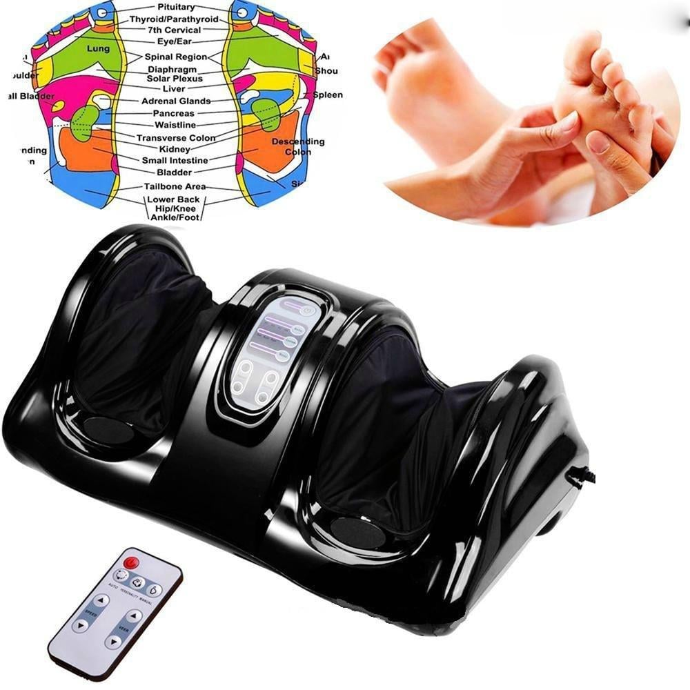 Електромасажер для ніг та стоп універсальний Foot Massager з пультом Чорний (0f3e0e5d) - фото 2