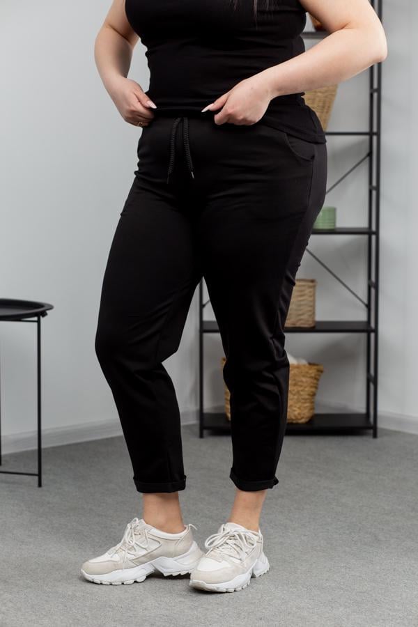 Спортивные штаны женские AKSAN 4XL Черный (22.1530_black_54(4XL)) - фото 2 Спортивные штаны женские AKSAN 4XL Черный (22.1530_black_54(4XL)) - фото 2