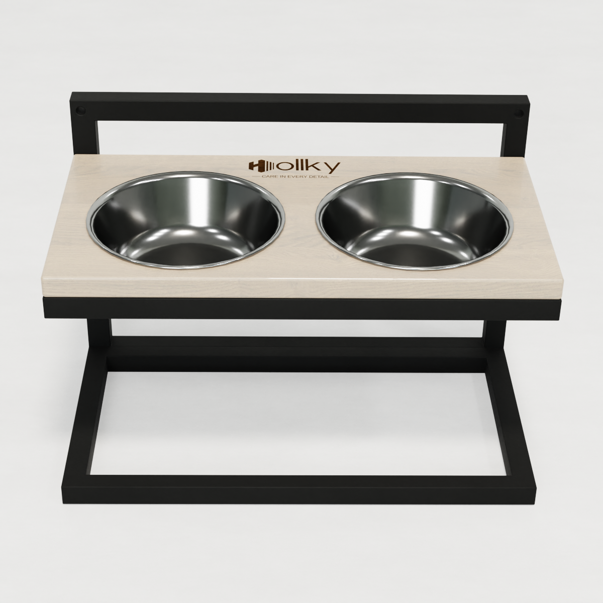 Миски на регулируемой подставке для средних собак Hollky Flex M 2х0,85 л (FM-422530-BLWH) - фото 5 Миски на регулируемой подставке для средних собак Hollky Flex M 2х0,85 л (FM-422530-BLWH) - фото 5