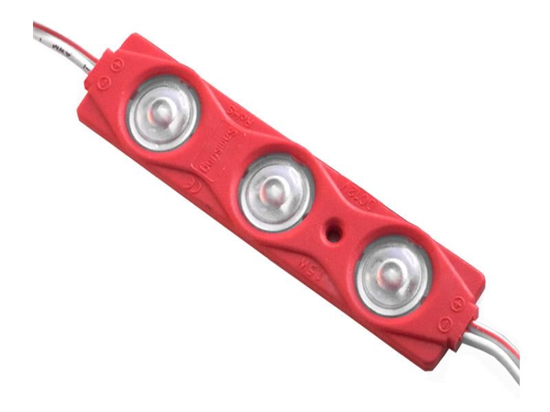 Модуль світлодіодний LEDUA 2835-3smd 12V IP65 1,5 Вт з лінзою Червоний (1606) - фото 1 Модуль світлодіодний LEDUA 2835-3smd 12V IP65 1,5 Вт з лінзою Червоний (1606) - фото 1