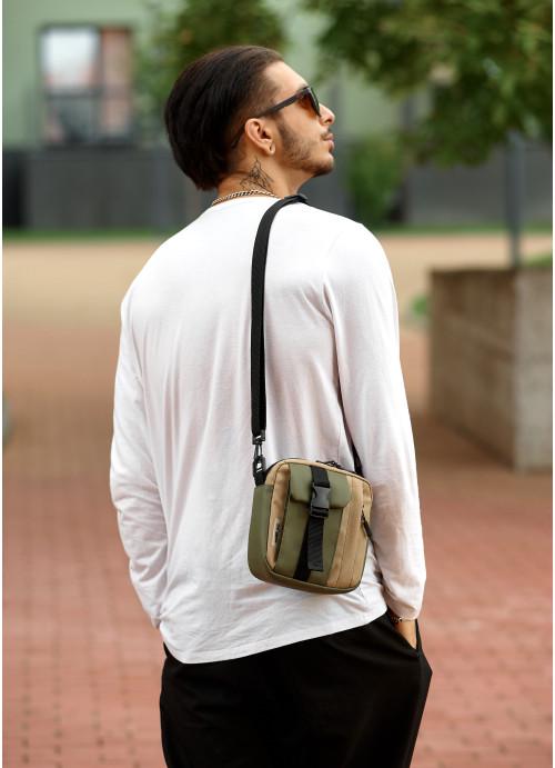 Чоловіча сумка-месенджер Sambag тканинна через плече Хакі (902017617) - фото 4 Чоловіча сумка-месенджер Sambag тканинна через плече Хакі (902017617) - фото 4